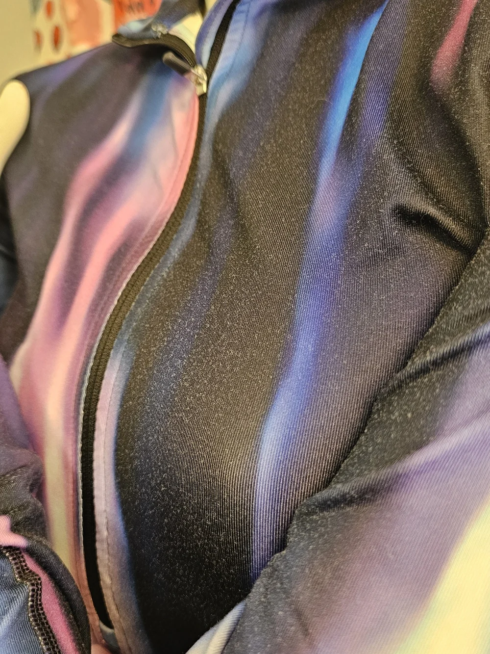 Nike Women's Zip-Front Dri Fit in Multicolor Aurora Print